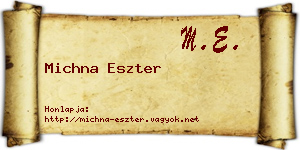 Michna Eszter névjegykártya